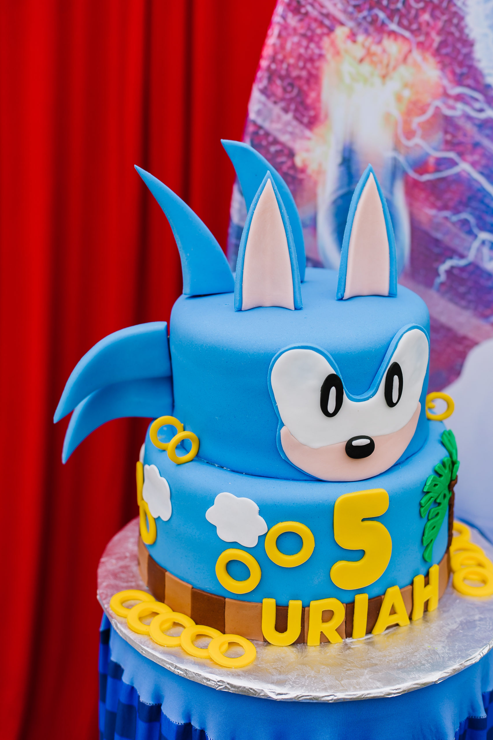 Sonic the Hedgehog themed cake