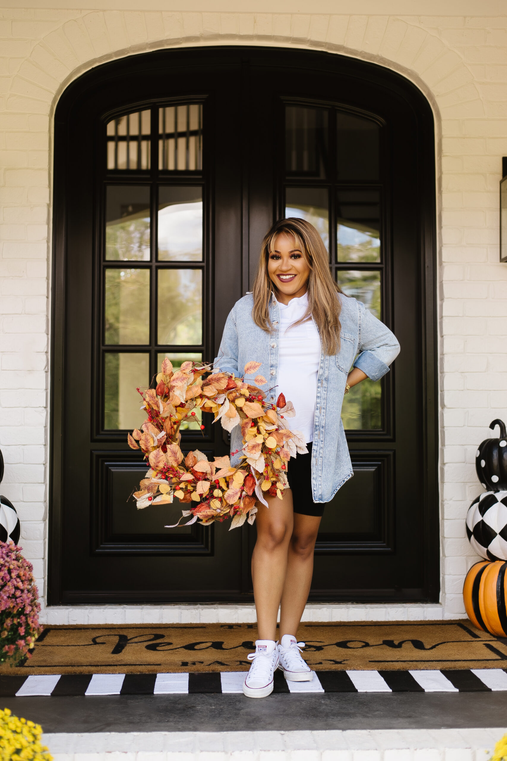 how to decorate a front porch for fall