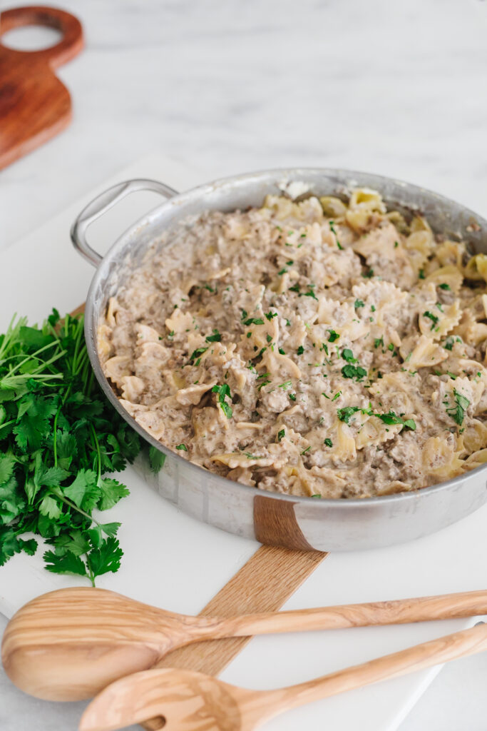 easy beef stroganoff with ground beef